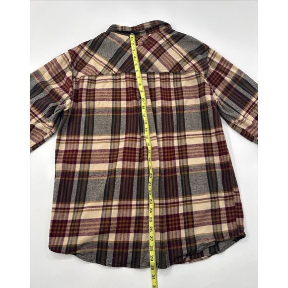 Legendary Whitetails Shirt Mens Large Brown Plaid Flannel Buck Button Up - Picture 10 of 11